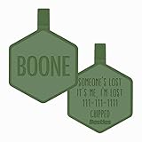 Besties Pets Classic Forest Green Customized Silicone Pet ID Name Tags for Collars - Silent and Jingle Free - Ships Fast from California- Custom Designs for Dogs - Personalized - Laser Engraved