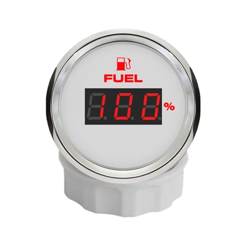 Indicador digital de combustible de 52 mm y 8 colores para barco y coche