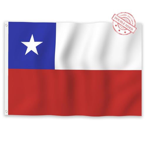 Drapeau du Chili pour décoration extérieure de jardin et porche lors de fêtes de famille