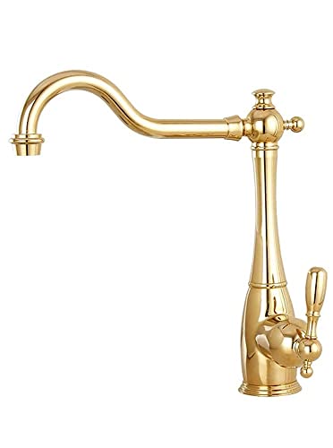 Grifos de baño con control de calor y frío y caño giratorio para lavabo de cobre puro 3