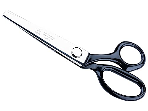 Alpen Zackenschere, Vollmetall, vernickelt, Halm und Auge, schwarz lackiert, 19.0 cm