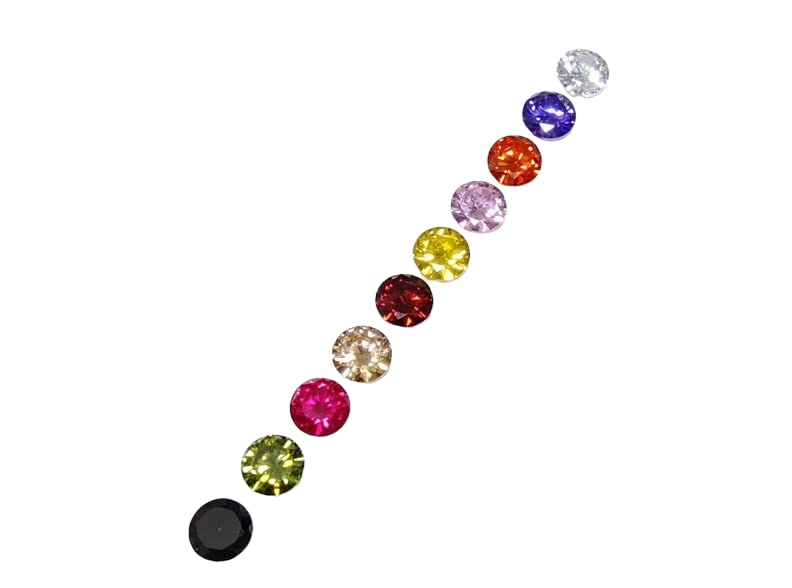 Oxyde de zirconium AAA éclat diamant 12mm pierres de prestige multicolores