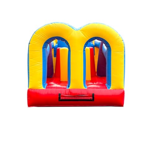 Crossover Rainbow Inflatable Obstacle Course (Without Blower) - 19.5 x 8 x 7.5 Foot - Outdoor Party Big Inflatable Obstacle Course for Kids, with Stakes & Storage Bag - Image 6