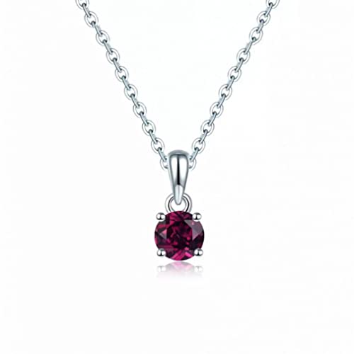 Pendentif rhodolite grenat 925 avec chaîne, le cadeau parfait pour elle