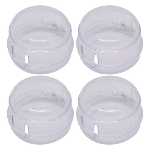 BENLIUDH Stove Knob Safety Covers, Gas Stove Knob Covers for Child Safety Proofing (Clear, 4pcs)