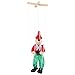 VICASKY Marionette Puppet - Handcrafted Wooden Pull-String Puppet with Movable Limbs, Interactive Toy for Storytelling & Finger Dexterity | Random Color Clothing