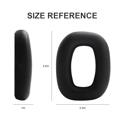 Almohadillas de repuesto para auriculares Astro A30, cubiertas acolchadas de cuero proteínico y espuma viscoelástica, compatibles con los auriculares Logitech Astro A30 (negro) miniatura 5
