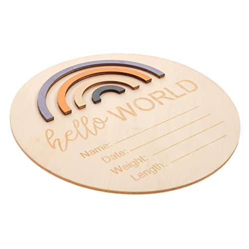 ibasenice Monthly Milestone Wood Discs Name Sign for Hospital Birth Announcement