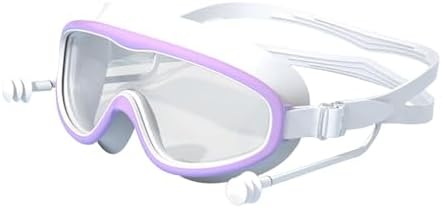 menolana Óculos de natação infantil com tampões para os ouvidos m...