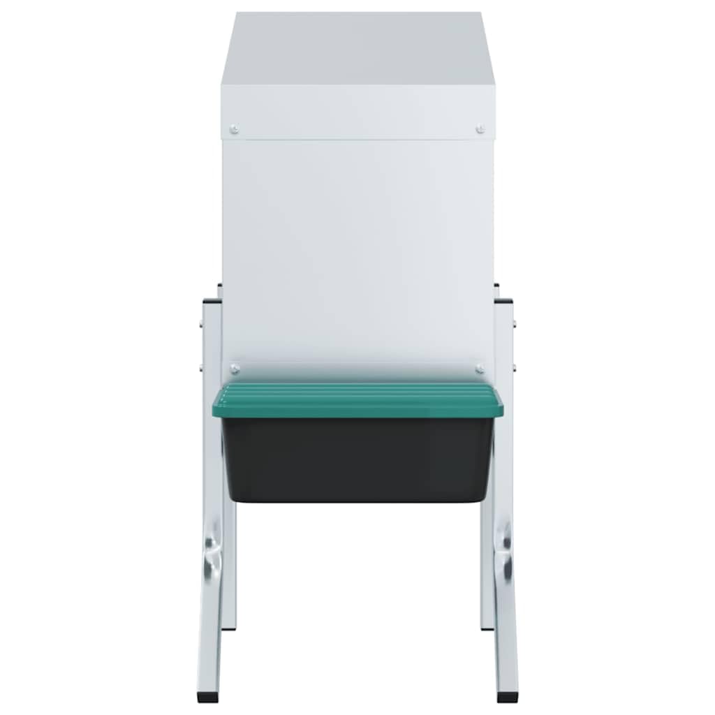 Nidera para gallinas con 1 compartimento con patas de acero galvanizado, ponedora para gallinas ponedoras con tapa elevable y bandeja extraíble, altura ajustable y ventilación integrada
