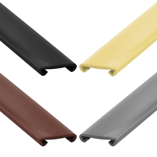 2m-5m Handlauf PVC 40x8 mm Treppenhandlauf Kunststoffhandlauf Profil für Treppengeländer Gummi (5M Schwarz)