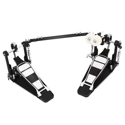 DIIOOMIEEU Double Kicks Bass Drum Pedal Two Chain Double Kicks Drum Pedal Double Chain Drives Foot Percussions Hardware Easy to Use