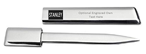 Abridor de cartas Stanley grabado con nombre un legado en tu mesa