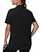 THE GYM PEOPLE Women's Loose fit Workout Polo Shirts Back Short Sleeve V Neck Tees Tops with Side Slits Black