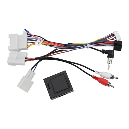 CANBUS Décodeur Faisceau de câbles, adaptateur Ad-Adapter pour autoradio Android, compatible avec Toyota, kit de connecteurs d'angle 12 V avec boîtier de...