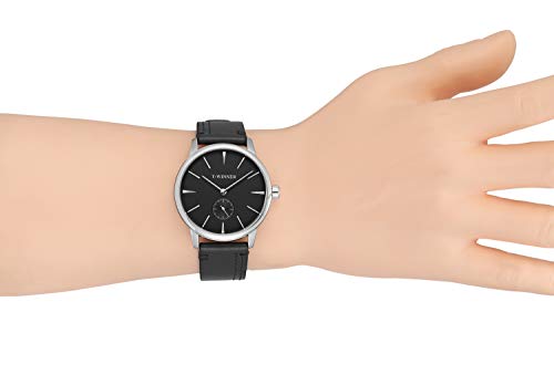 FORSINING Men's Mechanical Hand-Wind Analog Sport Style Wristwatch with Leather Strap