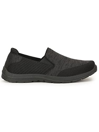 Image of Bata Men Trek Knit Sneakers, Black,
