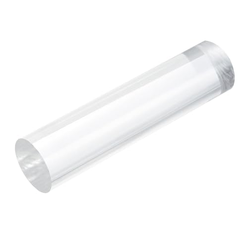 MECCANIXITY 1pcs Acrylic Round Rods 1" x 4" Clear Acrylic Dowel Rods Sticks Plastic Sticks Strip for DIY Crafts Lighting Gardening Decorations - 25mm x 100mm