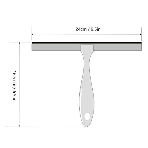 Roestvrijstalen glasreiniger Ruitenwisser Badkamer Glazen tegelschraper met zuignaphaak Vloertrekkers… - Image 3