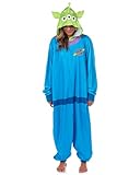 Disney Toy Story Union Suit Adults Alien Kigurumi Hooded Costume One Piece Pajama Loungewear (2X-Large/3X-Large) Blue