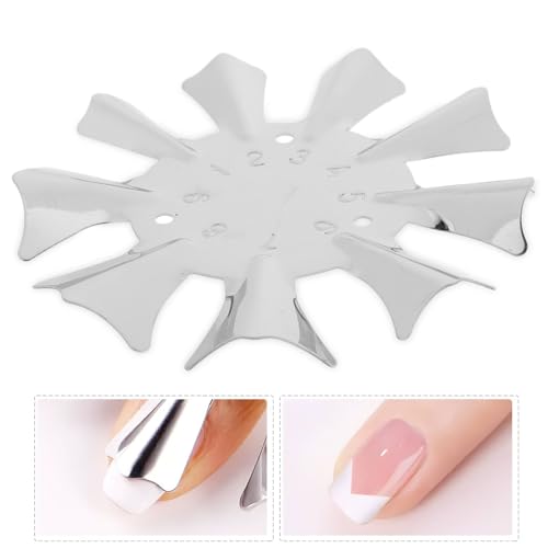 FRCOLOR Easy French Nail Smile Linha Nail Art Manicure Edge Trimmer Staniless Steel 9 Tamanhos Ferra