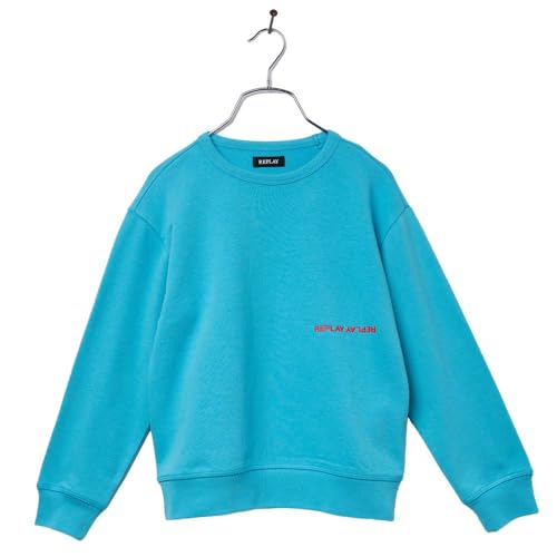 Image of Replay boys' sweatshirt with logo, blue (Bright Sky 489), 6 years