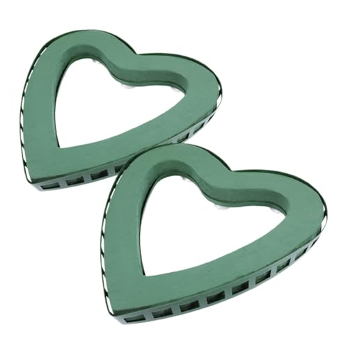 KONTONTY 2pcs Heart Floral Wreath Stand with Suction Cups DIY Floral Display Rack for Wedding Decor Home