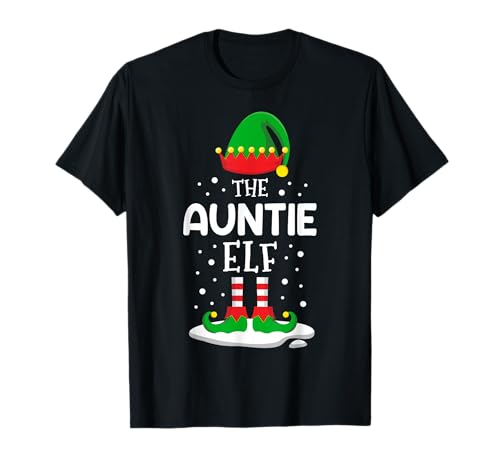 The Auntie Elf Christmas Family Matching Outfit Xmas Group T-Shirt
