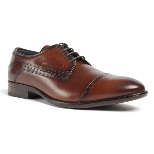 Pod Ralph Leather Cognac Oxford Scarpe Uomo, Marrone chiaro, 46 EU