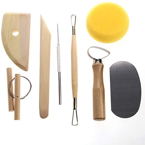 8 Pcs Ceramic Clay Tools Set, Clay Wax Pottery Tool Kit Ceramics Wax Carving Sculpting Modeling Tools Ceramic & Pottery Tools Pottery Molding
