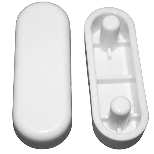 LASCO 02-3307 3/4-Inch by 1-3/16-Inch Oval Push-in Replacement Bumpers White Plastic Toilet Seat
