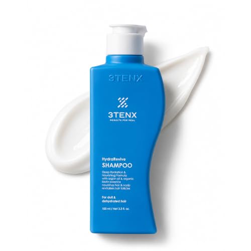 Image of 3TENX HydraRevive Shampoo For Dry, Dull Hair | Hydrates, Smooths, Nourishes, Restores Volume & Shine | Salon Grade, Color Safe, Heat Protection | Paraben & Sulphate Free | All Hair Types (100 ml)