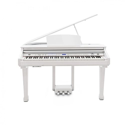 GDP-100 Baby Digital Grand Piano with 3 Pedals and Bench, Gloss White
