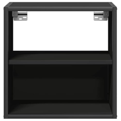 Table de chevet murale noire pour désencombrer l'espace de nuit