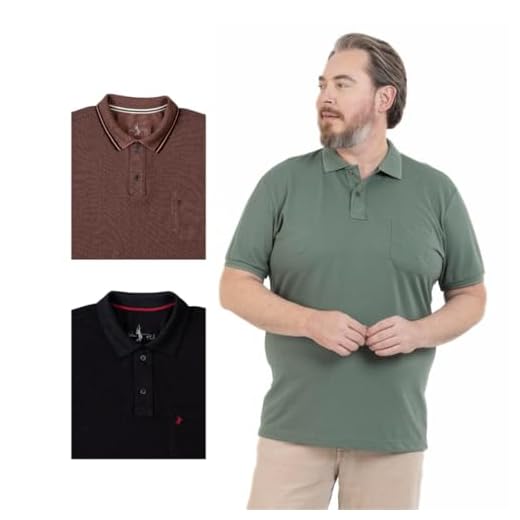 kit 3 Camisa Polo Bolso Plus Masculina Piquet Algodão Básica Premium Leve Confortável