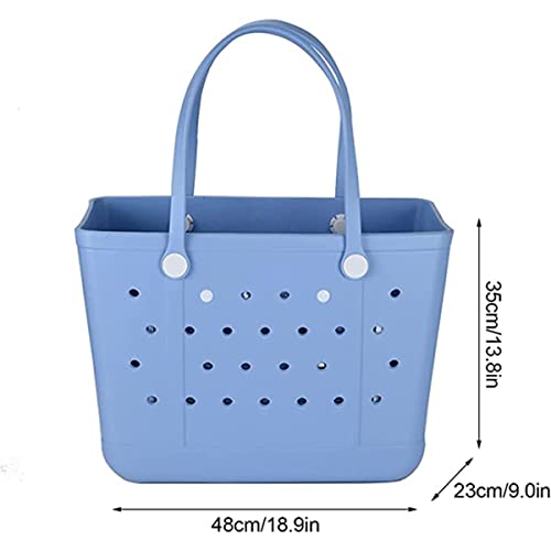 Image of Beach Bag X Large Rubber Tote Bag, Waterproof Washable Open for Women Croc Bag Hand Bag for Beach Pool Yoga