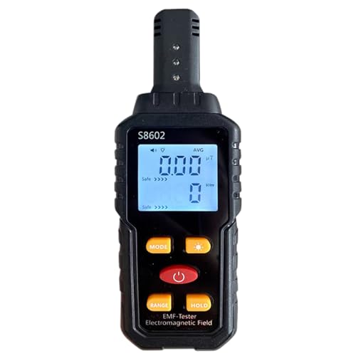 Geiger Counter Radiation Detector 3-in-1 Lcd Display Nuclear Radiation Detector with Sound & Light Alarm Portable Monitor Meter for Home Office Outdoor Indoor