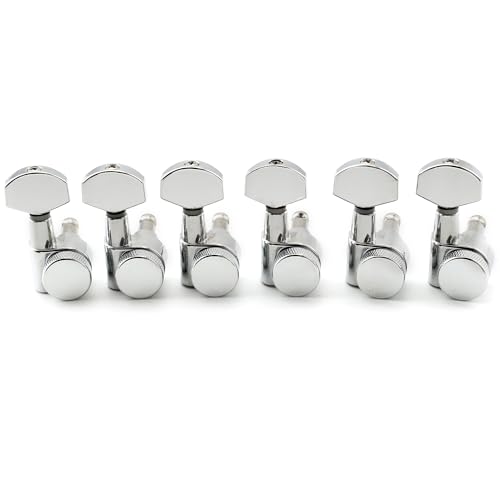 Musiclily Pro 6-in Line 2-Pin Locking Guitar Tuners Chrome