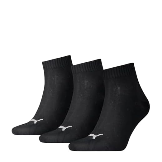 Puma Quarter Plain 3P, Calzini Unisex Adulto, Nero (Black 200), 39/42 (Taglia Produttore: 039), (Pacco da 3)