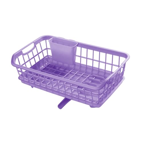 Escurridor de platos que evita charcos: rack de secado MERIGLARE con bandeja y salida para agua 8