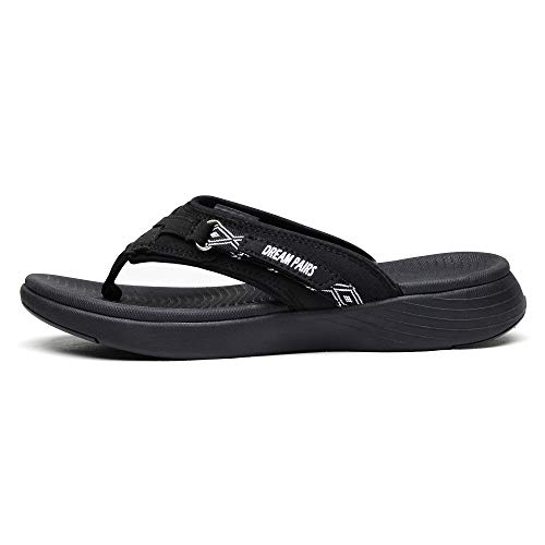 Dream Pairs Womens Breeze-1 Arch Support Flip Flops Comfortable Thong Sandal Black - 10 #TOP1
