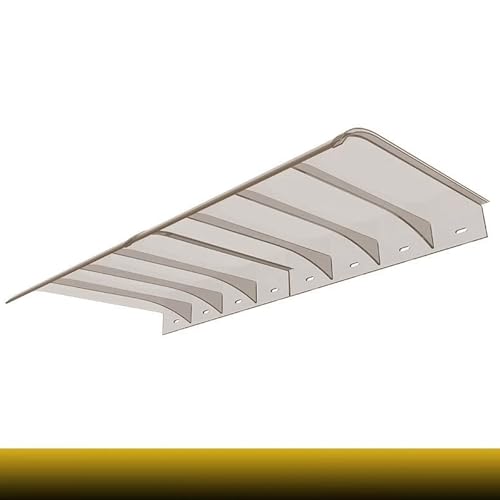 Toldo Curvo para Porche, Toldo para Porche Exterior, Toldo Resistente A Los Rayos UV, Toldo De Alero De Policarbonato, Cubierta Protectora Resistente A La Intemperie (40x230cm/16x91in,Brown)