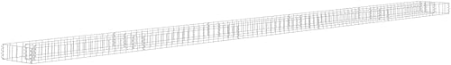 Vista 62 de vidaXL Gabion - Maceta elevada para pared, jardín, césped, patio, jardín, jardín, jardín, jardín, jardín, flores, acero galvanizado, 70.9 x 35.4