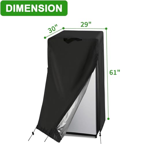 Image of 29W Large Refrigerator Cover for Most 12-15 Cu Ft Outdoor Upright Fridge