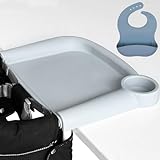 Silicone Baby Dining Tray Compatible with in-gl-esina Fast Table Chair for Chi-cco Fastlock Hook-on Chair Upgrade Suction Cup Design Fills The Gap Between The Tray and The Counter