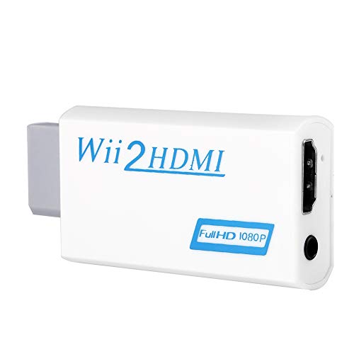 Vbestlife Adattatore Wii a HDMI, convertitore Wii a HDMI ¡§ Regolazione ¡§ Chelle 720P/1080P con uscita vid¡§|o da 3,5 mm, TV, video e domestico