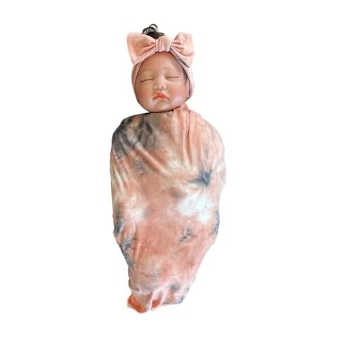 Newborn Swaddle - Adjustable Infant Swaddle Blankets Wrap for Baby Boy Girl, Motif Cotton Sleepsack, Baby Swaddles 0-3 Months Cover