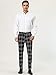 Lars Amadeus Men's Dress Black Plaid Pants Formal Slim Fit Printed Business Checked Trousers 34