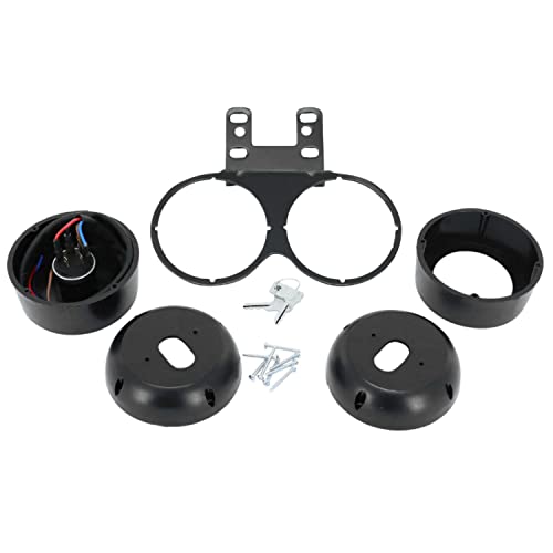 Support compteur cyclo adaptable noir anti-vibration avec contacteur intégré diamètre 60mm