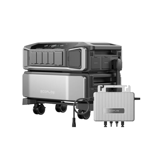 EcoFlow DELTA Pro Ultra tragbare Powerstation 6144Wh, 0% VAT WLAN Stream Mikrowechselrichter 800W, 6900W AC-Ausgang, erweiterbar auf 30kWh, LFP-Batterie, Solargenerator für Zuhause Notfälle Wohnmobile